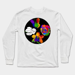 Colorful flowers by Orchid Long Sleeve T-Shirt